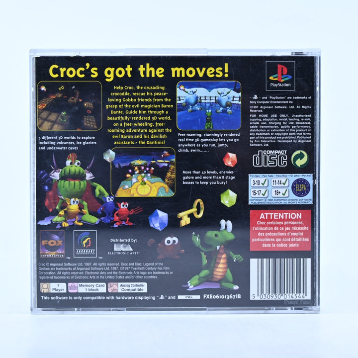 Croc: Legend of the Gobbos - Sony Playstation 1 / PS1 Game + Manual - PAL