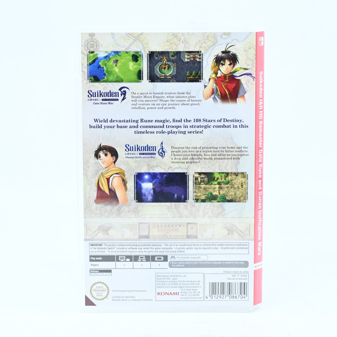 Suikoden I & II HD Remaster Day 1 Edition - Nintendo Switch Game - FREE POST!