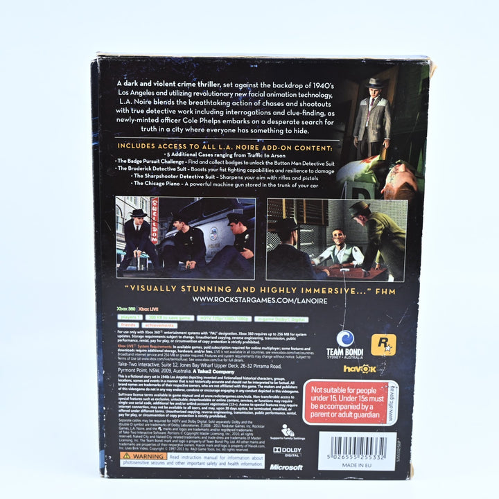 L.A. Noire - The Complete Edition - Xbox 360 Game + Manual - NEAR MINT DISC!
