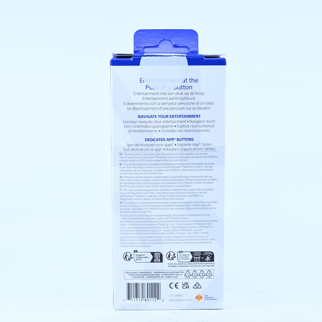 White - Sony Media Remote - Boxed Sony Playstation 5 / PS5 Accessory