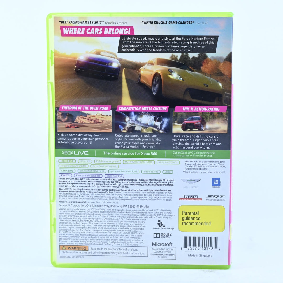 Forza Horizon - Xbox 360 Game - PAL - MINT DISC!