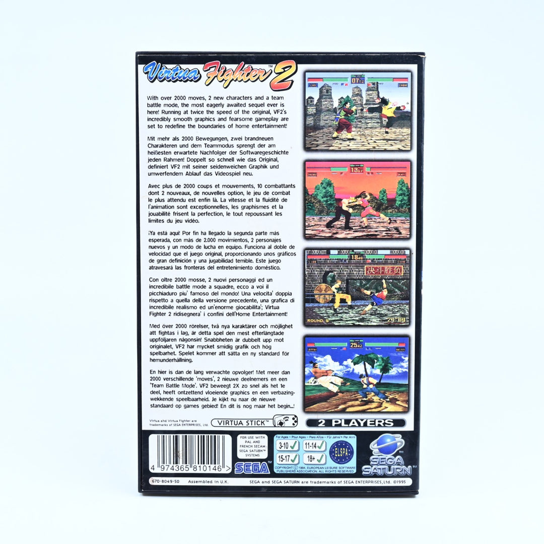 Virtua Fighter 2 - Sega Saturn Game + Manual - PAL - MINT DISC!
