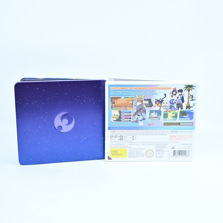 Pokemon Moon + Steelbook - Nintendo 3DS Game - PAL + Manual - FREE POST!
