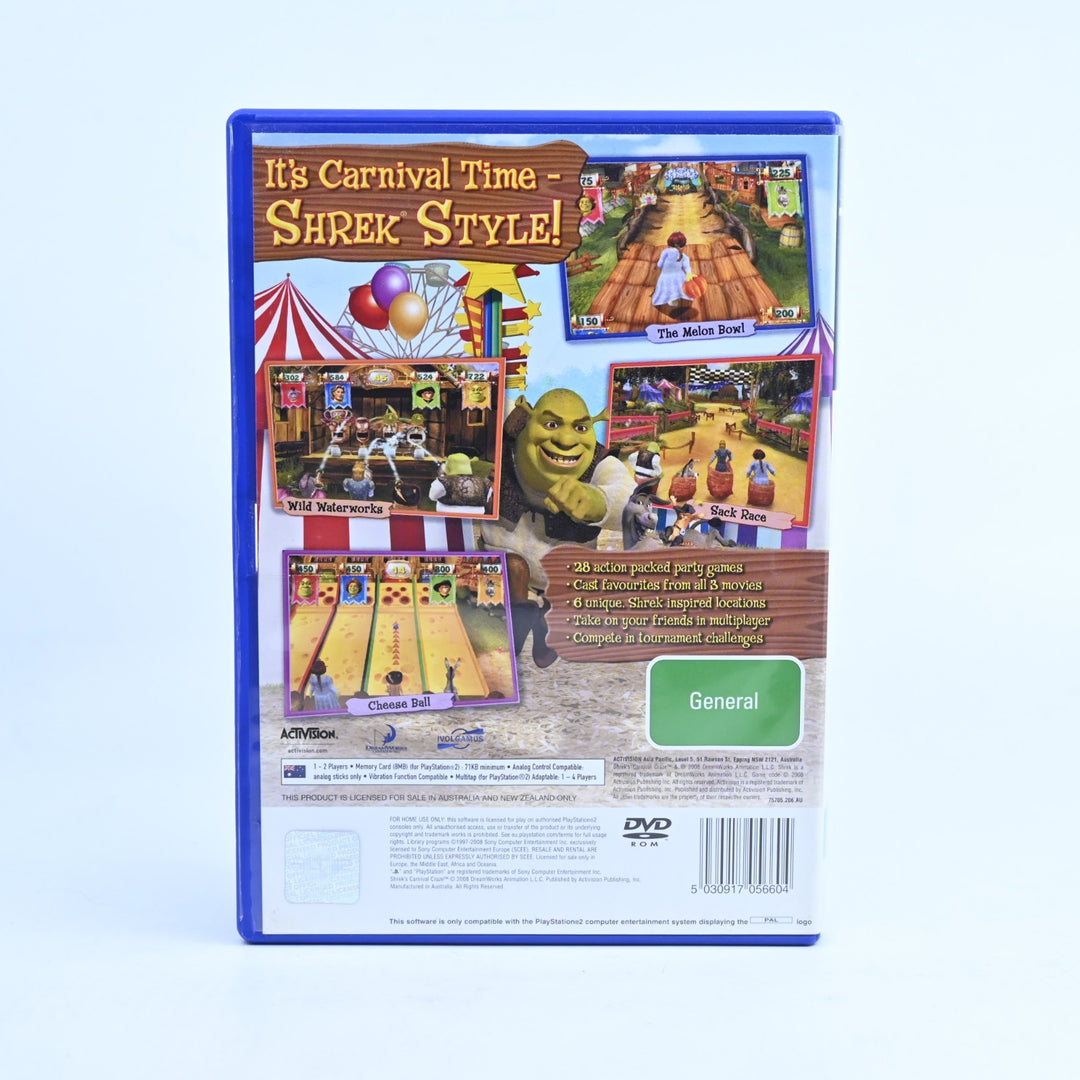 Shrek's Carnival Craze Party Games - PS2 Game + Manual - PAL