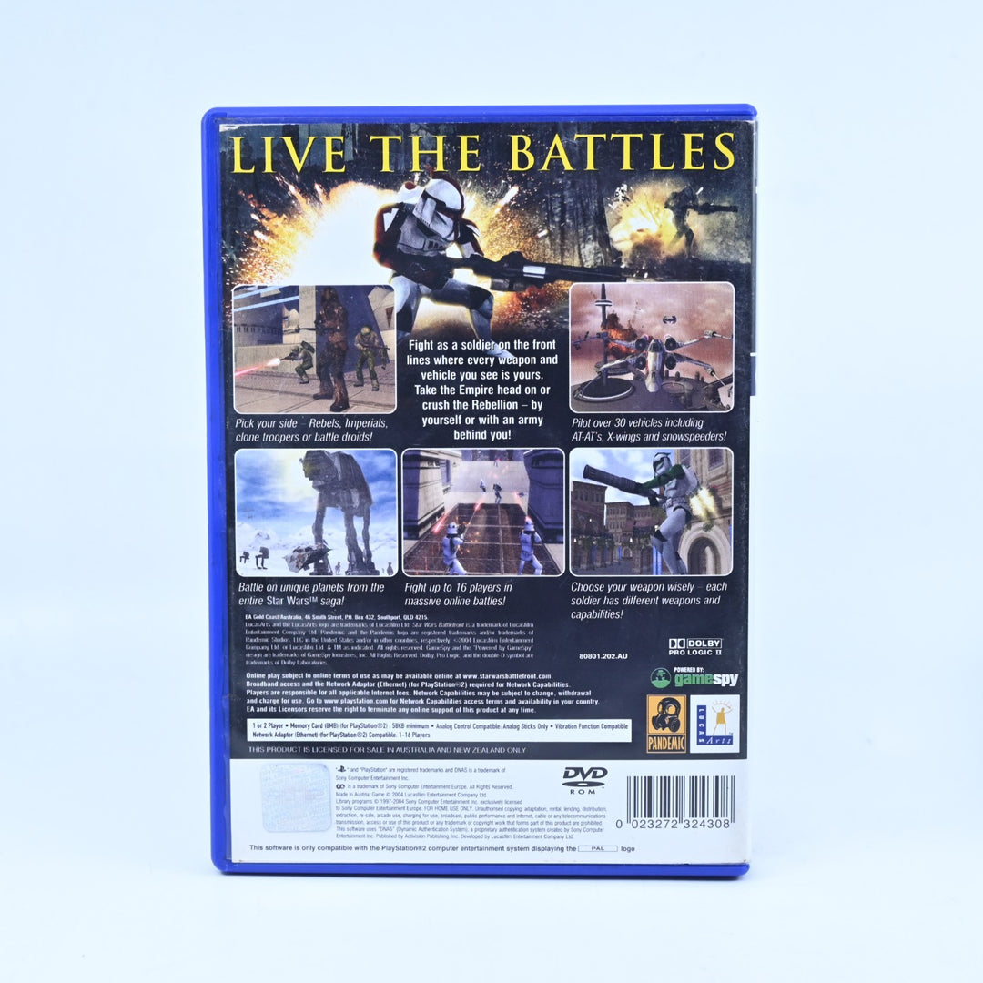 Star Wars Battlefront - Sony Playstation 2 / PS2 Game + Manual - MINT DISC!