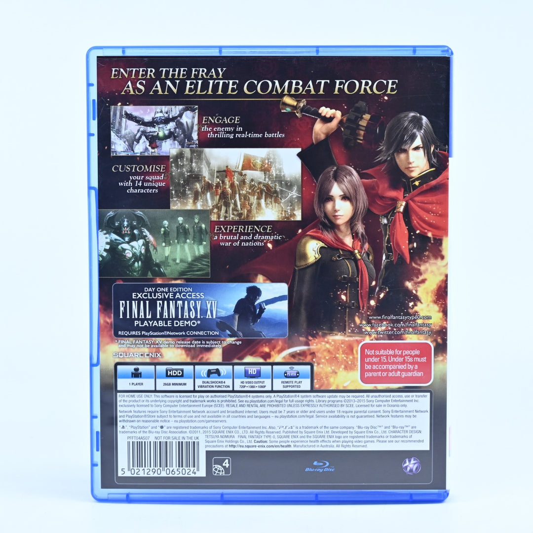 Final Fantasy Type-0 HD - Sony Playstation 4 / PS4 Game - MINT DISC!