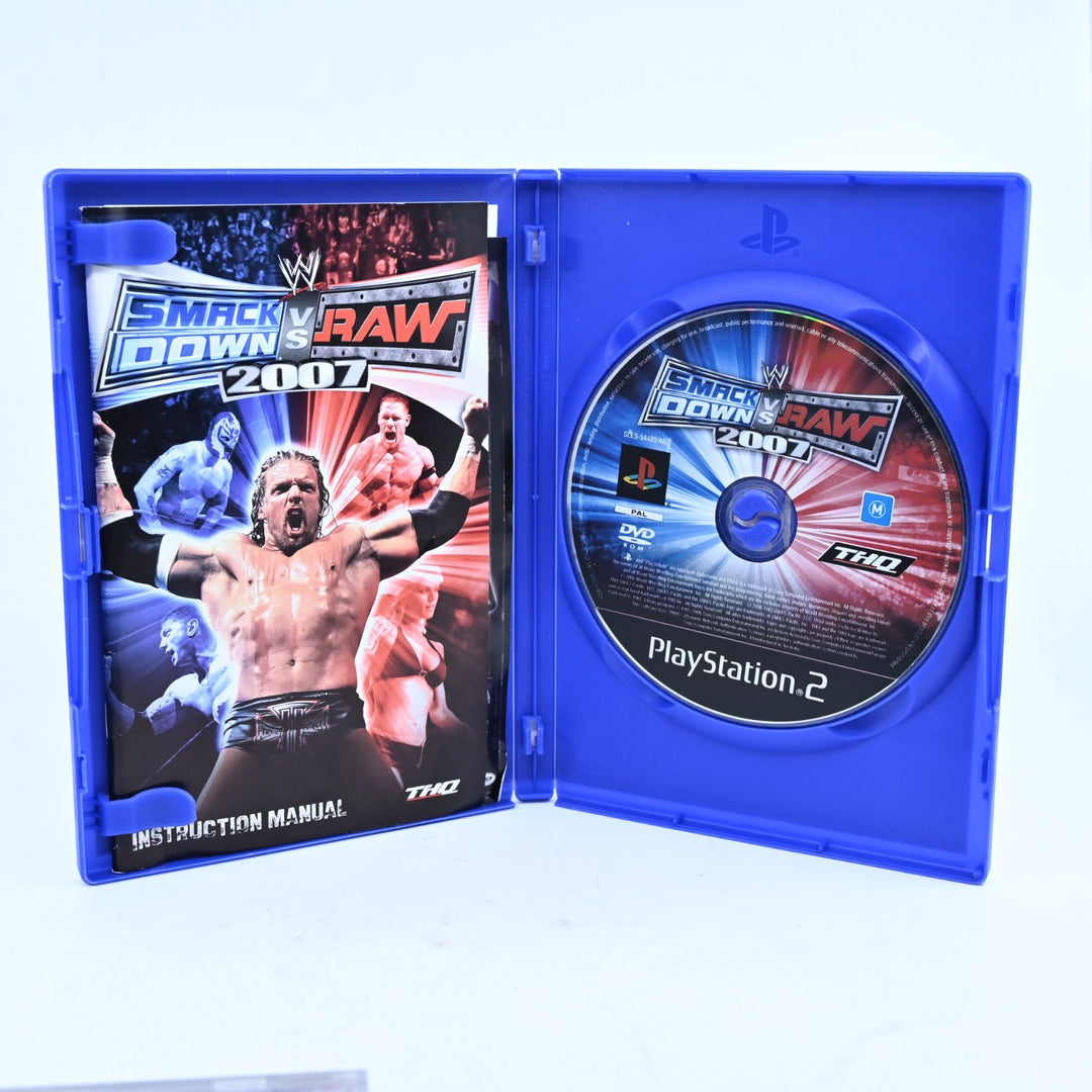 WWE SmackDown! vs RAW 2007 - Sony Playstation 2 / PS2 Game + Manual - PAL