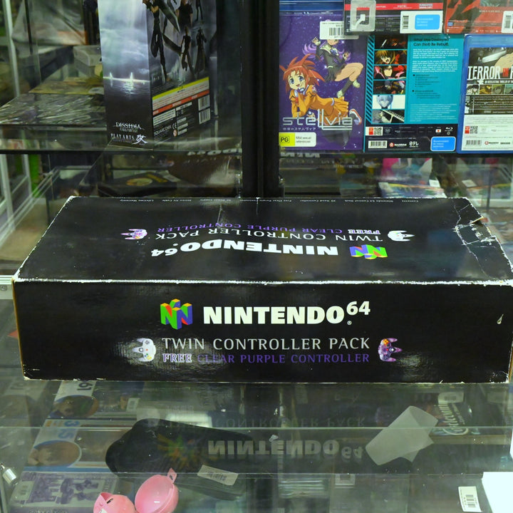 Twin Controller Pack - N64 / Nintendo 64 Boxed Console - PAL - FREE POST!