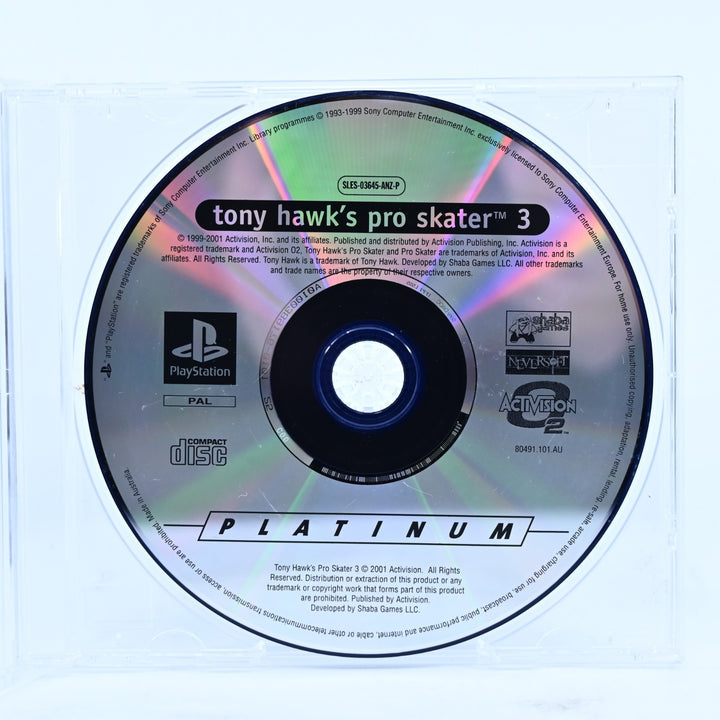 Tony Hawk's Pro Skater 3 - PS1 Game - Disc Only - PAL - MINT DISC!