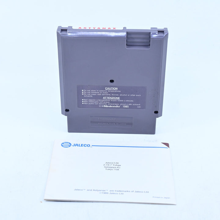 Astyanax - Nintendo Entertainment System / NES Game + Manual  - PAL - FREE POST!