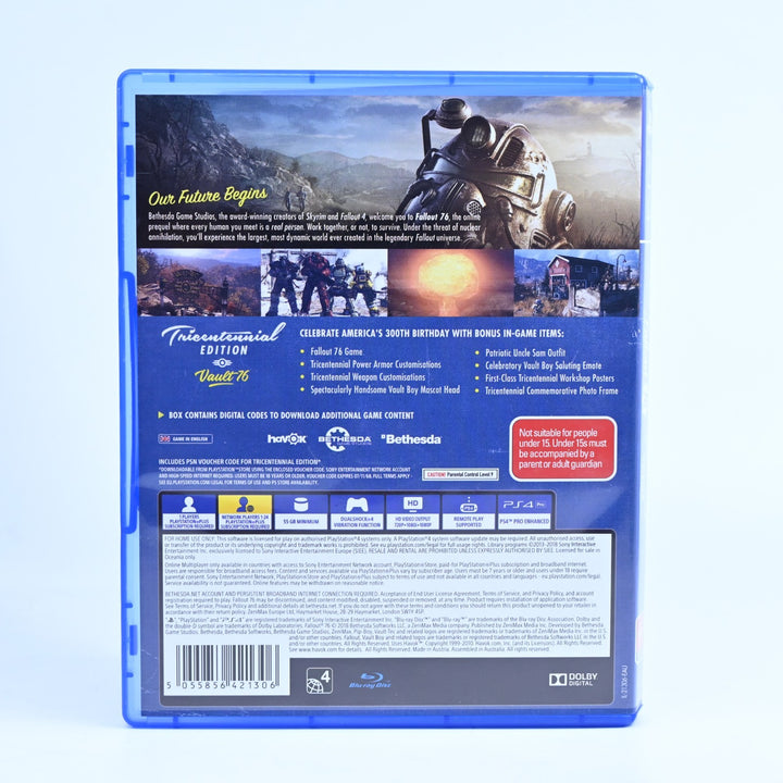 Fallout 76 - Tricentennial Edition - Sony Playstation 4 / PS4 Game + Manual