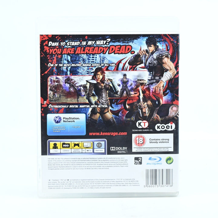 Fist of the North Star: Ken's Rage - Sony Playstation 3 / PS3 Game + Manual