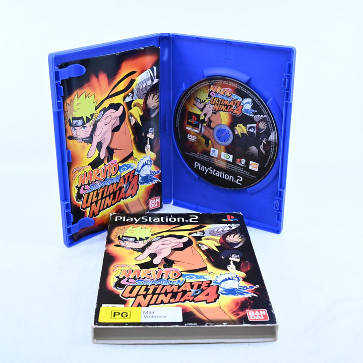 Naruto Shippuden Ultimate Ninja 4 Sony Playstation 2 PS2 Game + Manual + Sleeve