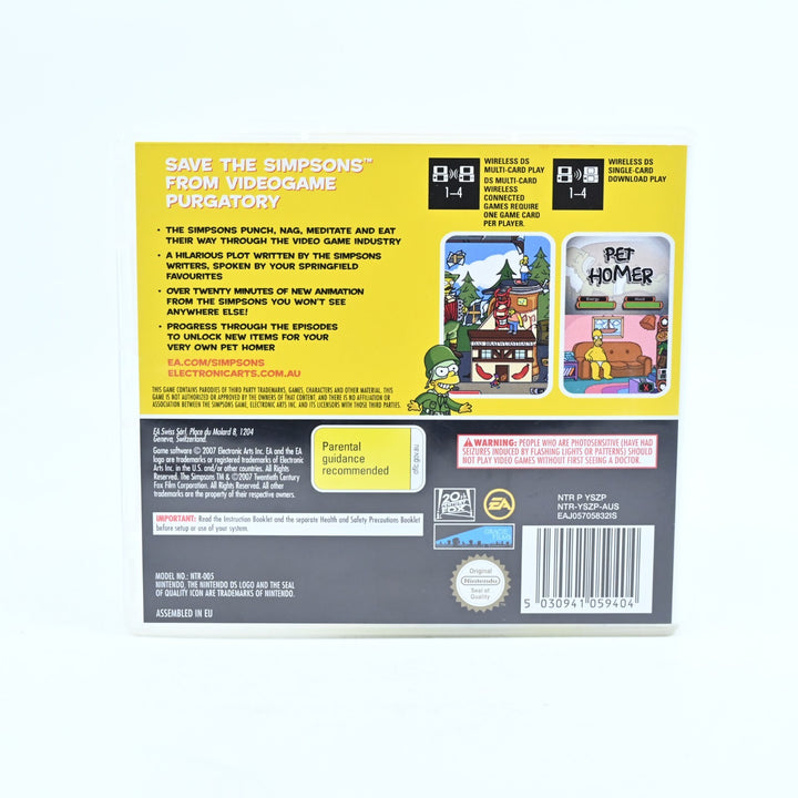 The Simpsons Game - Nintendo DS Game - PAL + Manual - FREE POST!