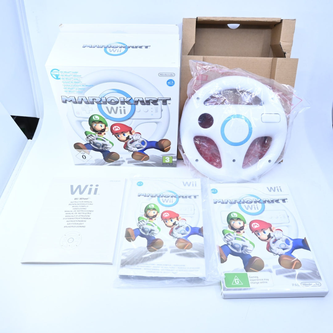 Mario Kart Wii Boxed + Wheel - Nintendo Wii Game + Manual - PAL - MINT DISC!