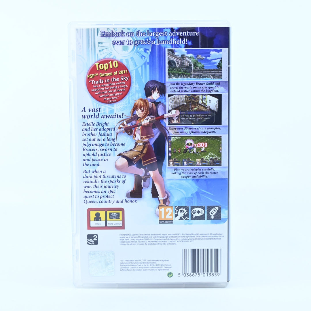 The Legend of Heroes: Trails in the Sky - Sony PSP Game + Manual - FREE POST!