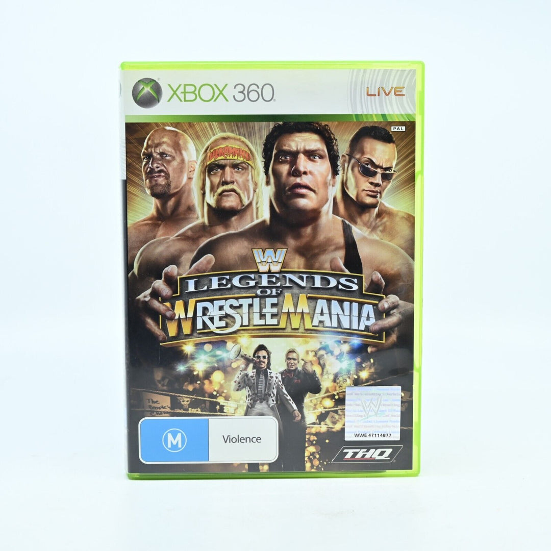 WWE Legends Of WrestleMania - Xbox 360 Game + Manual - PAL - MINT DISC!