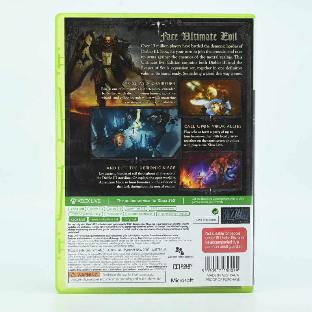 Diablo - Reaper of Souls - Xbox 360 Game - PAL - FREE POST!