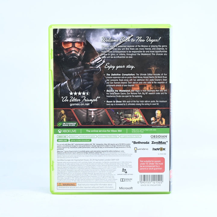 Fallout: New Vegas Ultimate Edition - Xbox 360 Game + Manual - PAL - MINT DISC!