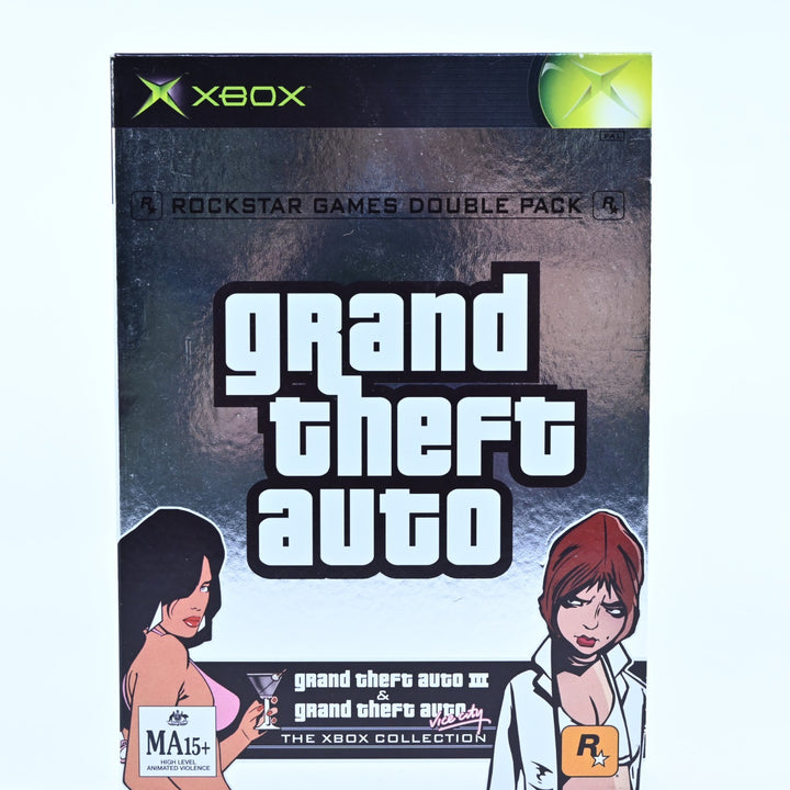 Grand Theft Auto Double Pack - Original Xbox Game + Manual - PAL - MINT DISC!