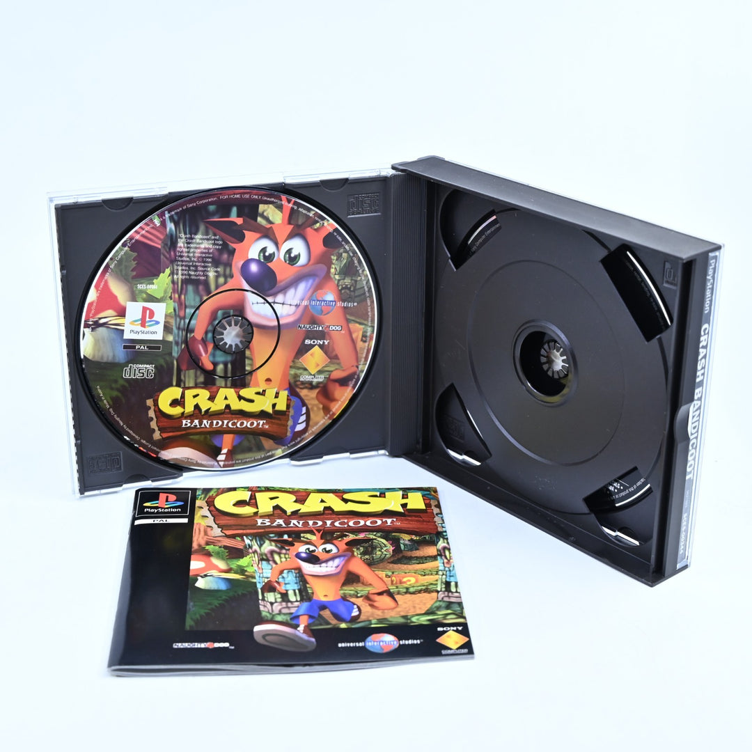 Crash Bandicoot - Includes Demo Disc- PS1 Game + Manual - PAL - MINT DISC!