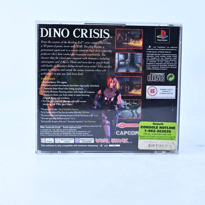 Dino Crisis - Sony Playstation 1 / PS1 Game + Manual - PAL - MINT DISC!