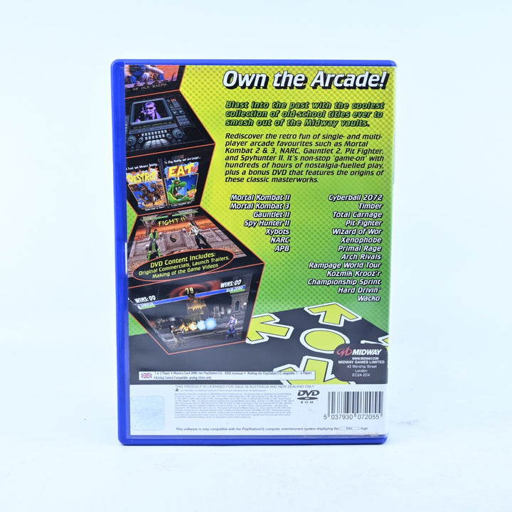 Midway Arcade Treasures 2 - Sony Playstation 2 / PS2 Game + Manual - PAL