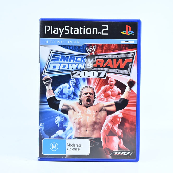 SmackDown vs Raw 2007 - Sony Playstation 2 / PS2 Game + Manual - PAL