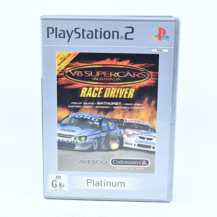 V8 Supercars Race Driver - Sony Playstation 2 / PS2 Game + Manual