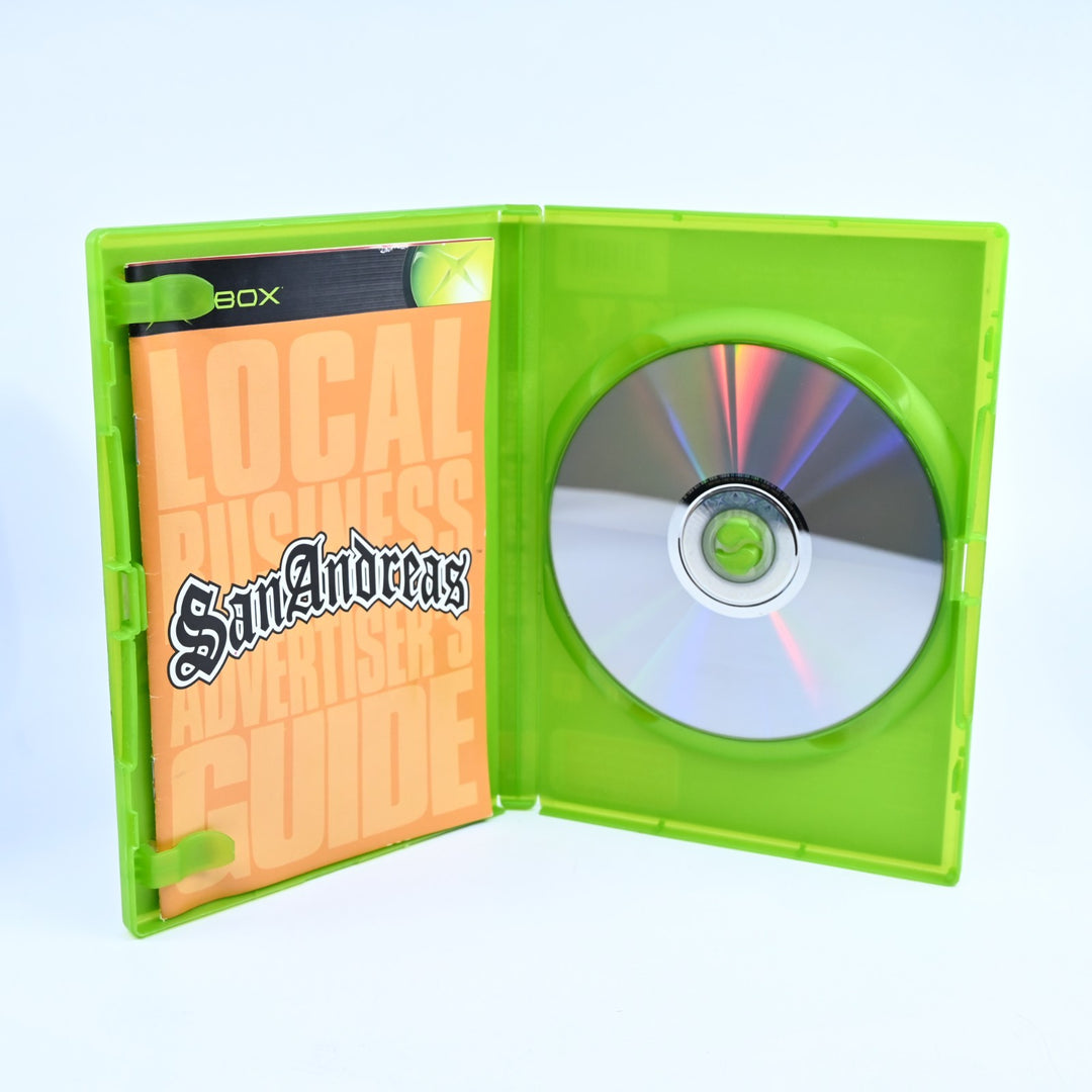Grand Theft Auto: San Andreas - Original Xbox Game + Manual - No Map - PAL