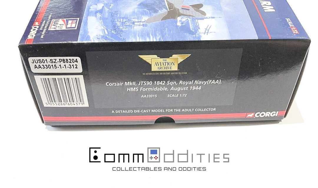 AS NEW! Corgi 1:72 AA33015 - Corsair MKII JT590 1842 Sqn - Royal Navy Plane