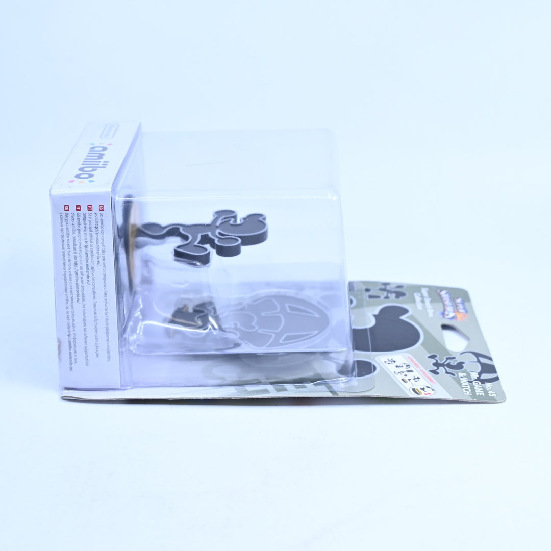 SEALED! Mr. GAME & WATCH Amiibo No. 45 - Super Smash Bros. Collection - Toy