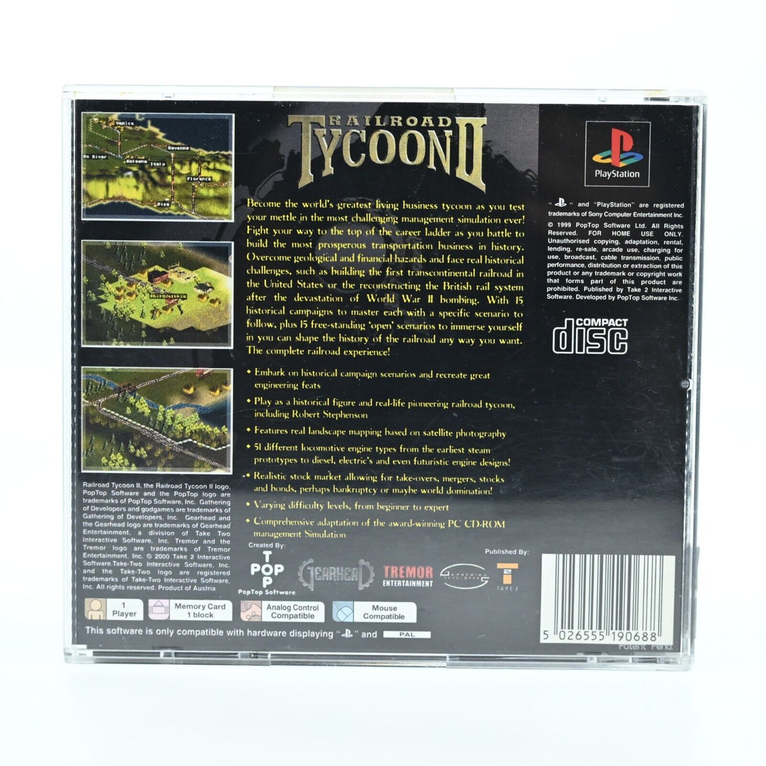 Railroad Tycoon II - Sony Playstation 1 / PS1 Game - PAL - FREE POST!