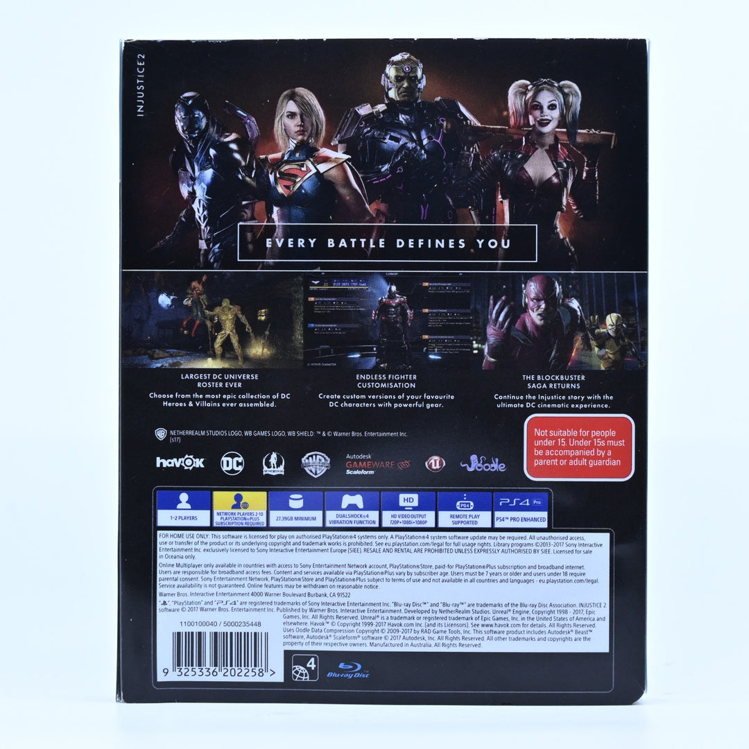 Injustice 2: Deluxe Edition - Steelbook - Sony Playstation 4 / PS4 Game