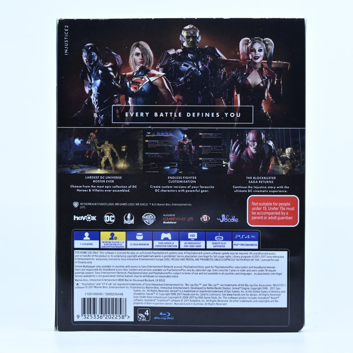 Injustice 2: Deluxe Edition - Steelbook - Sony Playstation 4 / PS4 Game