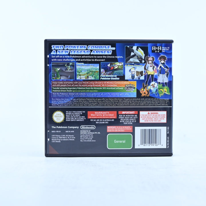 Pokemon Black 2 - Nintendo DS Game - PAL + Manual - FREE POST!