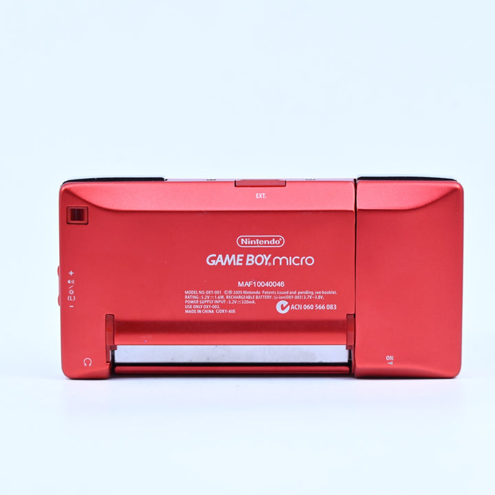 Red - OXY-001 - Nintendo Gameboy Micro Console / GBA Console - AUSTRALIAN PAL