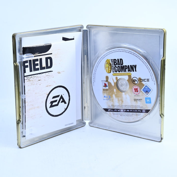 Battlefield: Bad Company - Gold Edition Steelbook - PS3 Game + Manual