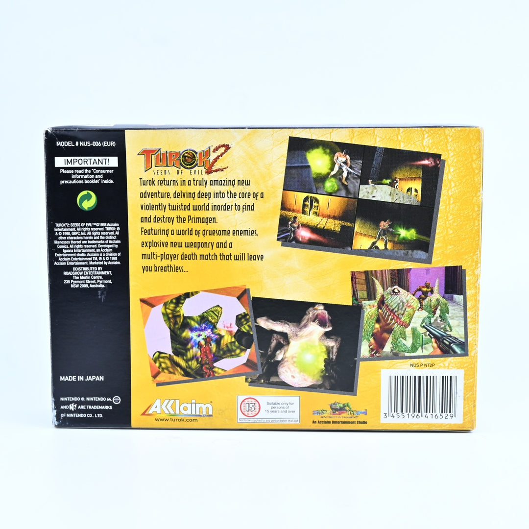 Turok 2: Seeds of Evil - N64 / Nintendo 64 Boxed Game - PAL - FREE POST!
