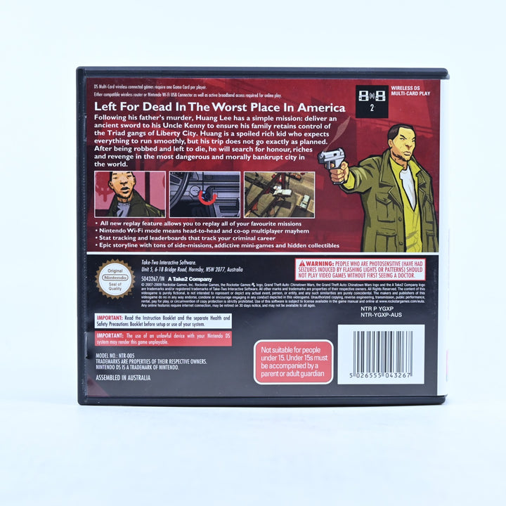 Grand Theft Auto: Chinatown Wars - Nintendo DS Game - PAL + Manual