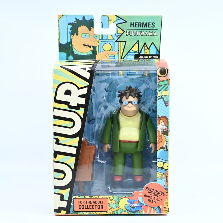 Hermes Conrad w Roberto Build-A-Bot Part - Futurama -  Toynami - Toy