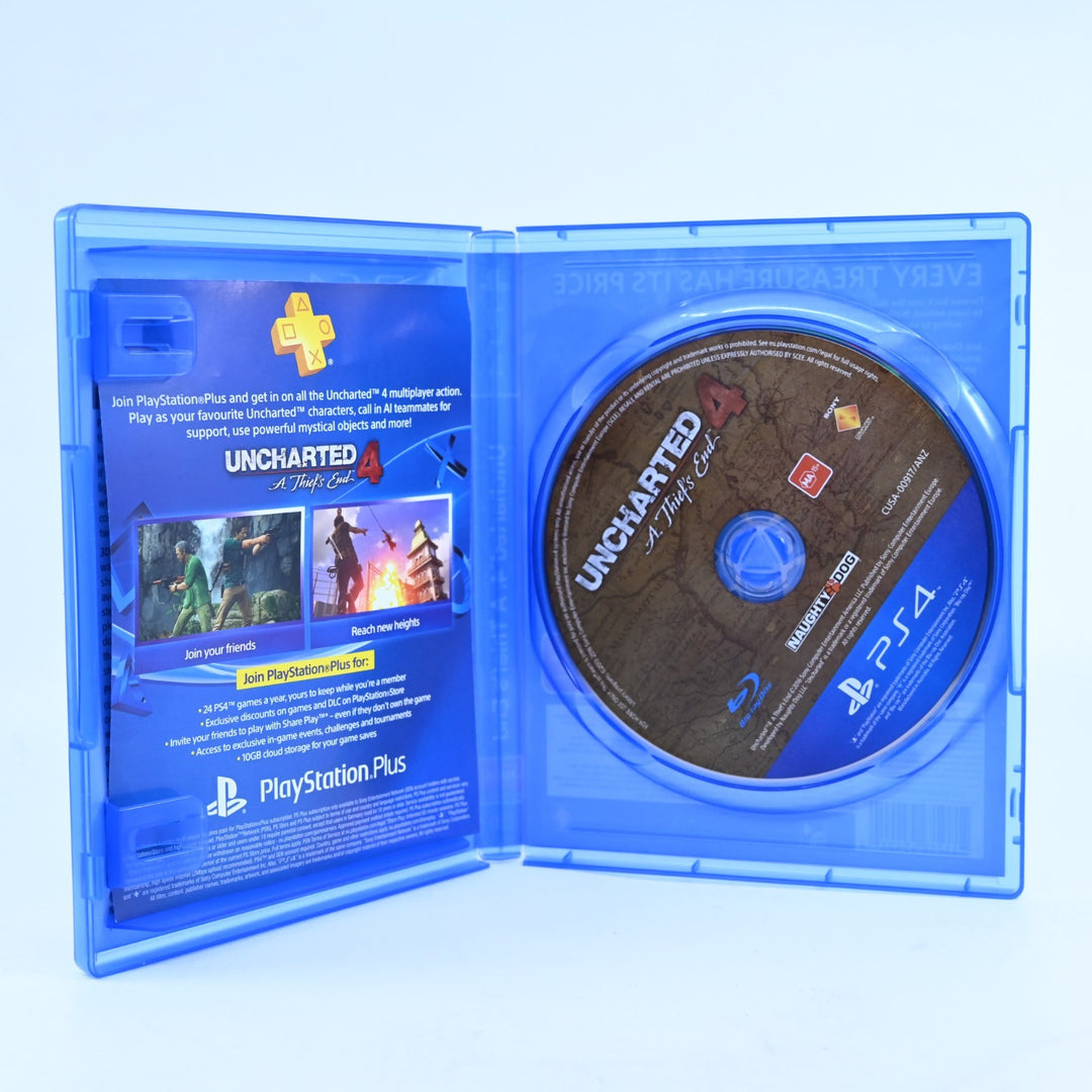 Uncharted 4: A Thief's End - Sony Playstation 4 / PS4 Game - MINT DISC!