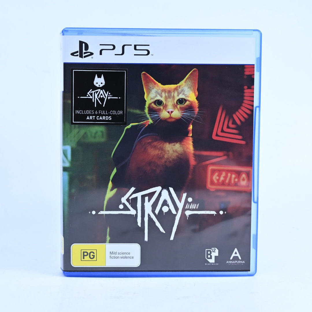 Stray - Sony Playstation 5 / PS5 Game - MINT DISC! + Cards!