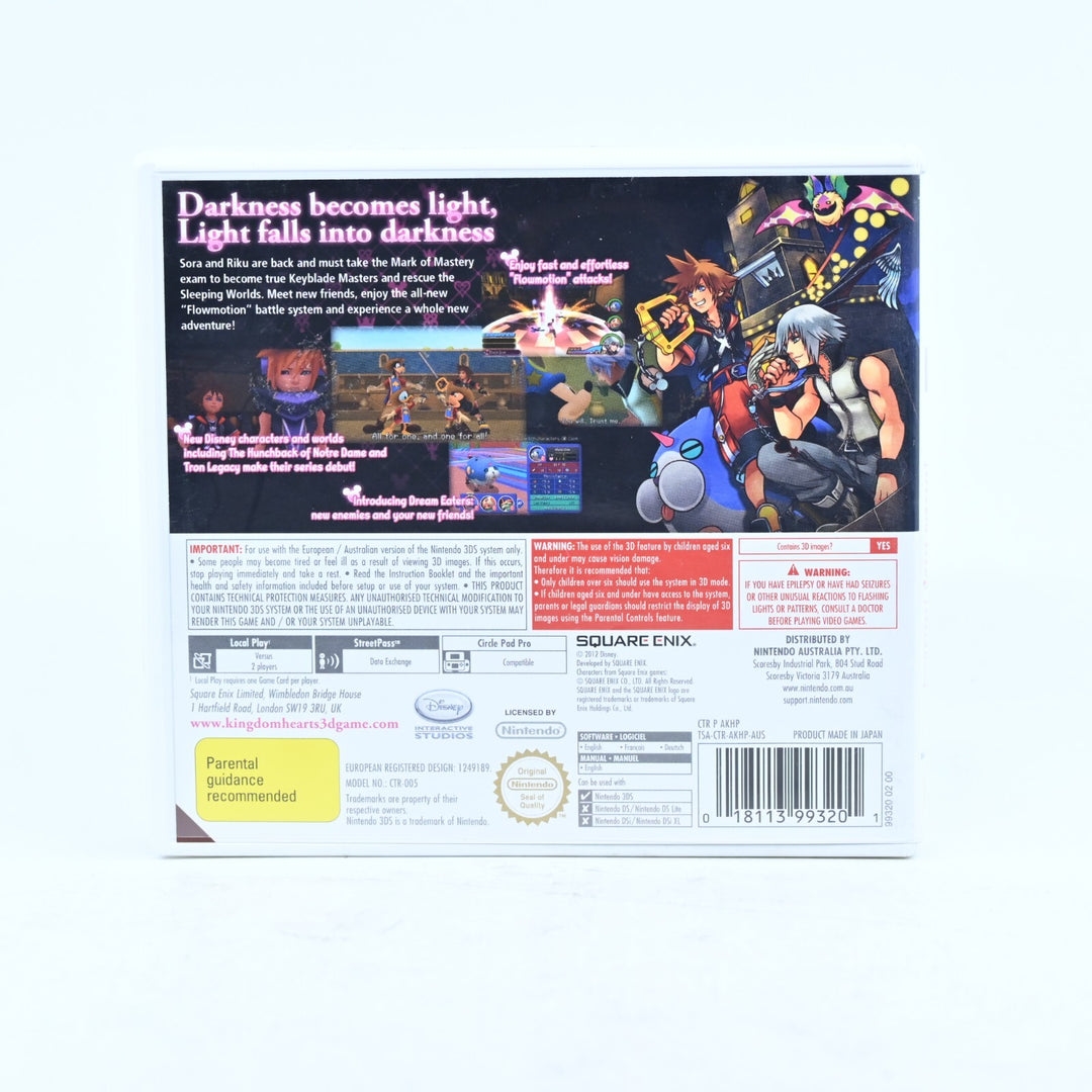 Kingdom Hearts 3D Dream Drop Distance + AR Cards - Nintendo 3DS Game + Manual