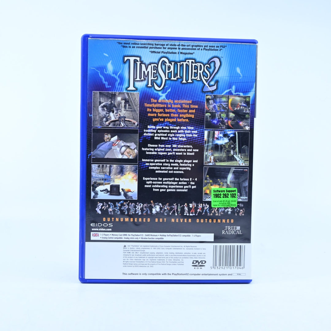 TimeSplitters 2 - Sony Playstation 2 / PS2 Game + Manual - PAL - MINT DISC!