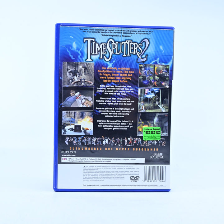 TimeSplitters 2 - Sony Playstation 2 / PS2 Game + Manual - PAL - MINT DISC!