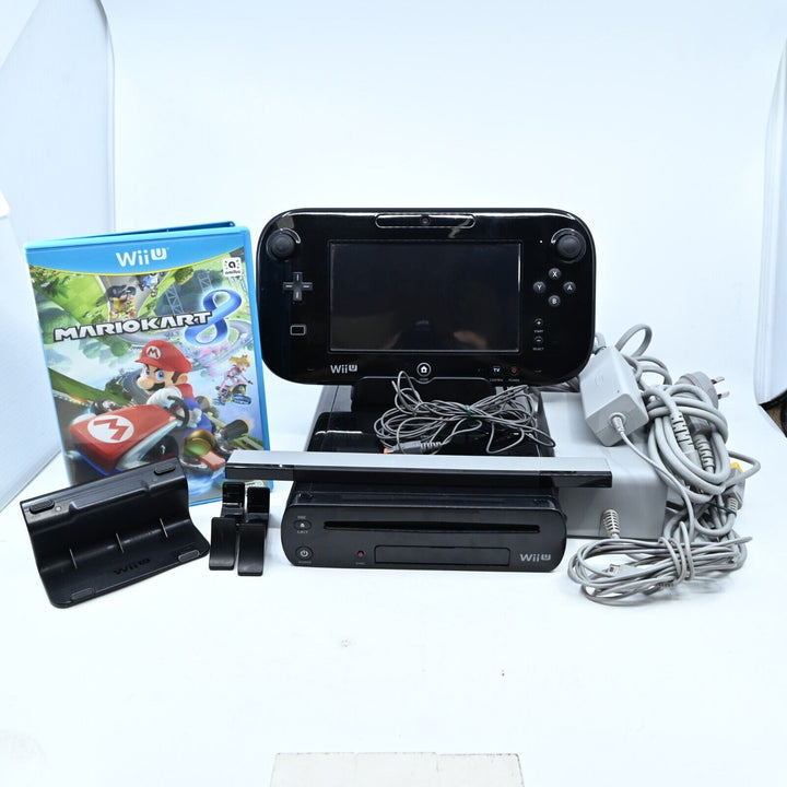 Black - Nintendo Wii U Boxed Console + Mario Kart 8 Game - PAL - FREE POST!