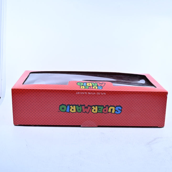 SEALED! Super Mario Collectable Glass Set - 473ml/16floz - Collectable