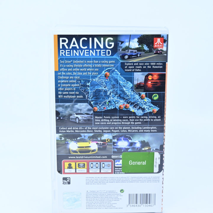 Test Drive Unlimited - Sony PSP Game + Manual - FREE POST!