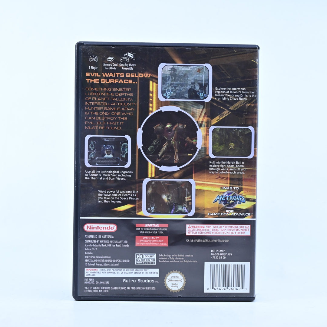 Metroid Prime - Nintendo Gamecube Game + Manual - PAL - FREE POST!